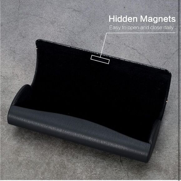 Leather Hardshell Glasses Case - Picture 4 of 6